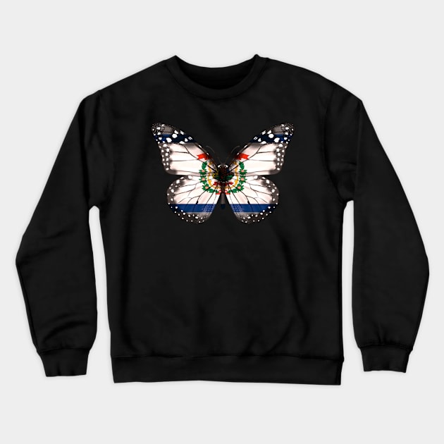 West Virginia Flag Butterfly - Gift for West Virginian From West Virginia WV Crewneck Sweatshirt by Country Flags